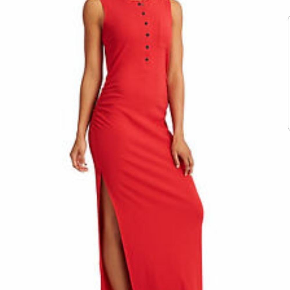 Athleta henley maxi dress